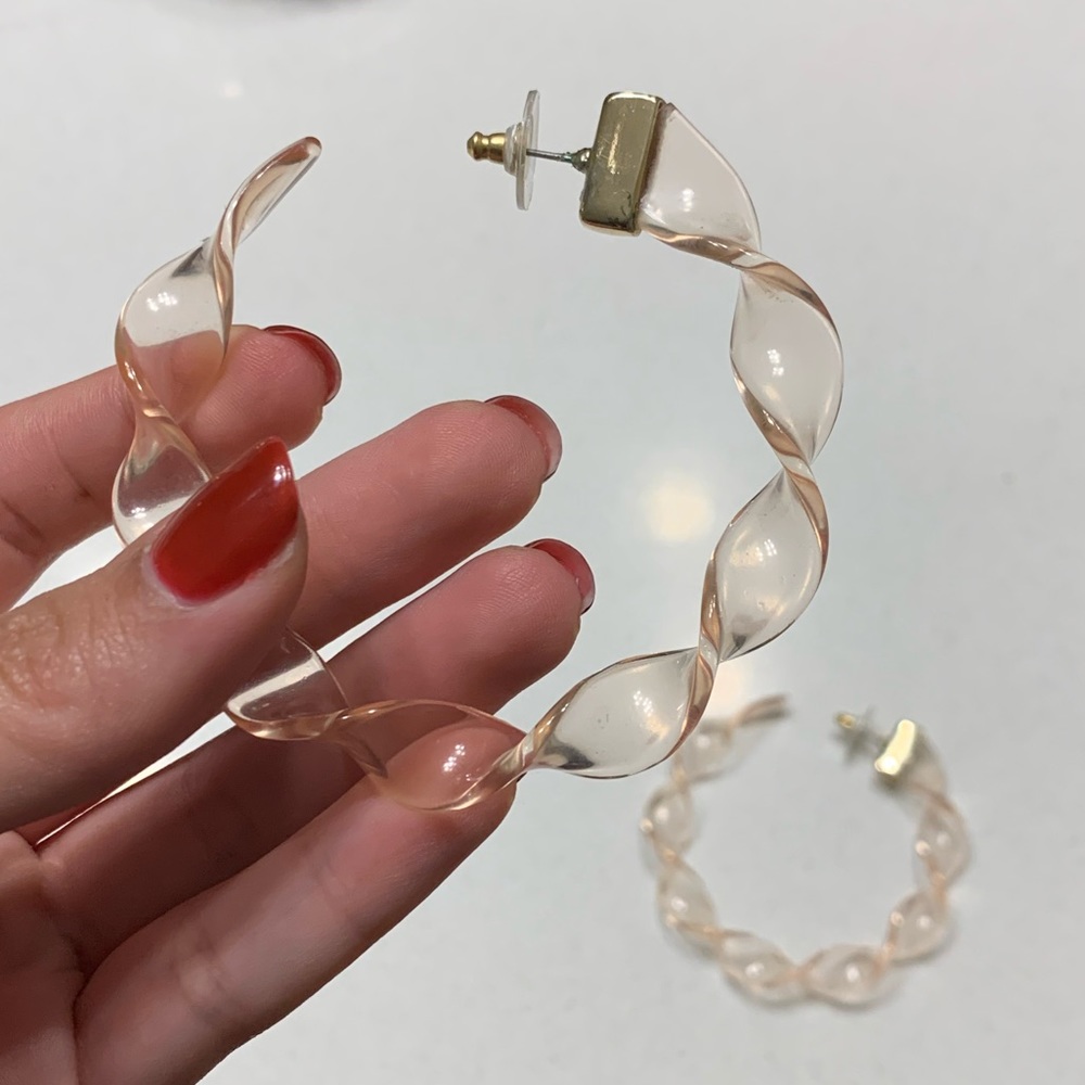 Baublebar lucite twist earrings